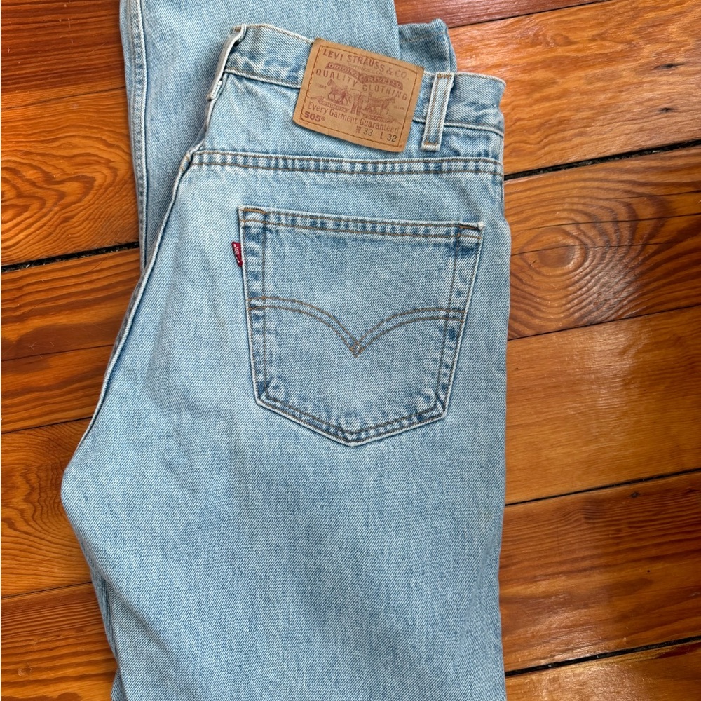 Levi's Classic 505 Fit Straight Leg Light Blue Straight Jeans